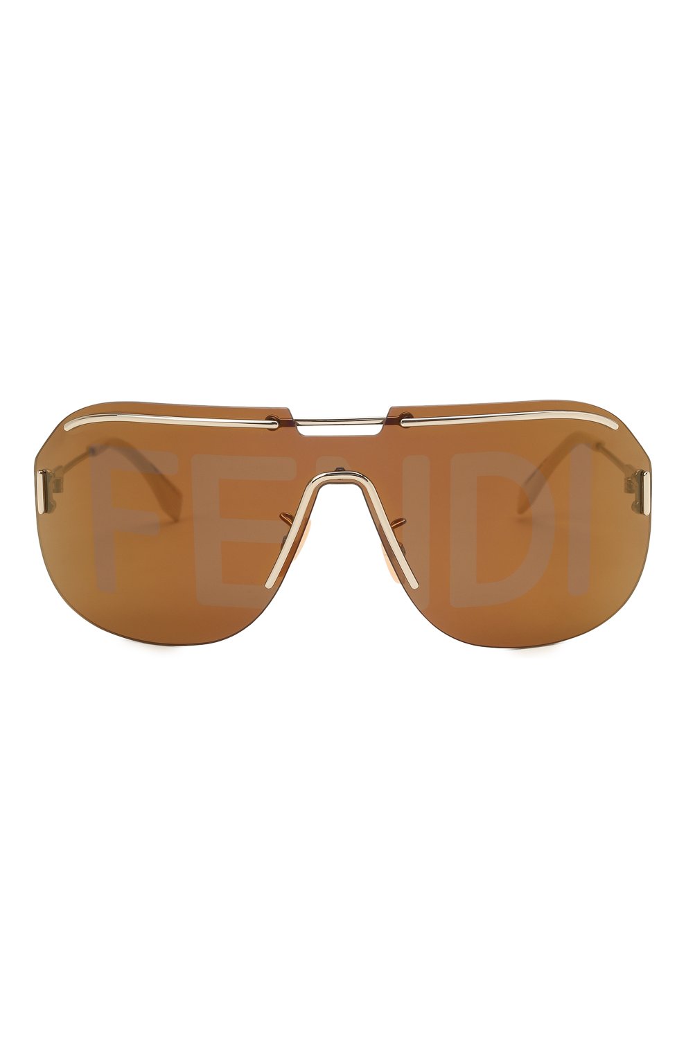 Женские солнцезащитные очки FENDI коричневого цвета, арт. M0098 3YG | Фото 4 (Тип очков: С/з; Оптика Гендер: оптика-унисекс)