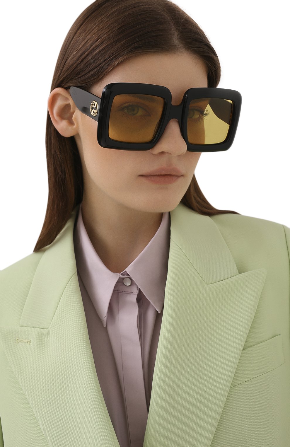 Женские черные солнцезащитные очки GUCCI купить в интернет-магазине ЦУМ,  арт. GG0783S 001