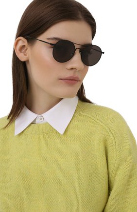 Женские солнцезащитные очки SAINT LAURENT черного цвета, арт. SL 421 001 | Фото 2 (Тип очков: С/з; Очки форма: Круглые; Оптика Гендер: оптика-унисекс)