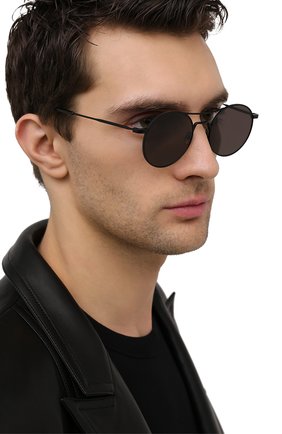 Женские солнцезащитные очки SAINT LAURENT черного цвета по цене 32500 руб., арт. SL 421 001 | Фото 3 Женские солнцезащитные очки SAINT LAURENT черного цвета, арт. SL 421 001 | Фото 3 (Тип очков: С/з; Очки форма: Круглые; Оптика Гендер: оптика-унисекс)