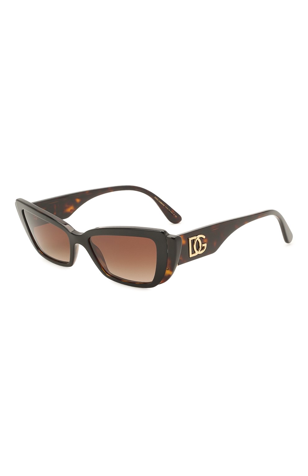 Женские солнцезащитные очки DOLCE & GABBANA коричневого цвета, арт. 4382-327013 | Фото 1