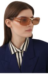 Женские солнцезащитные очки BURBERRY коричневого цвета, арт. 3123-3358/3 | Фото 2 (Региональные ограничения белый список (Axapta Mercury): RU; Тип очков: С/з; Очки форма: Маска; Оптика Гендер: оптика-женское)