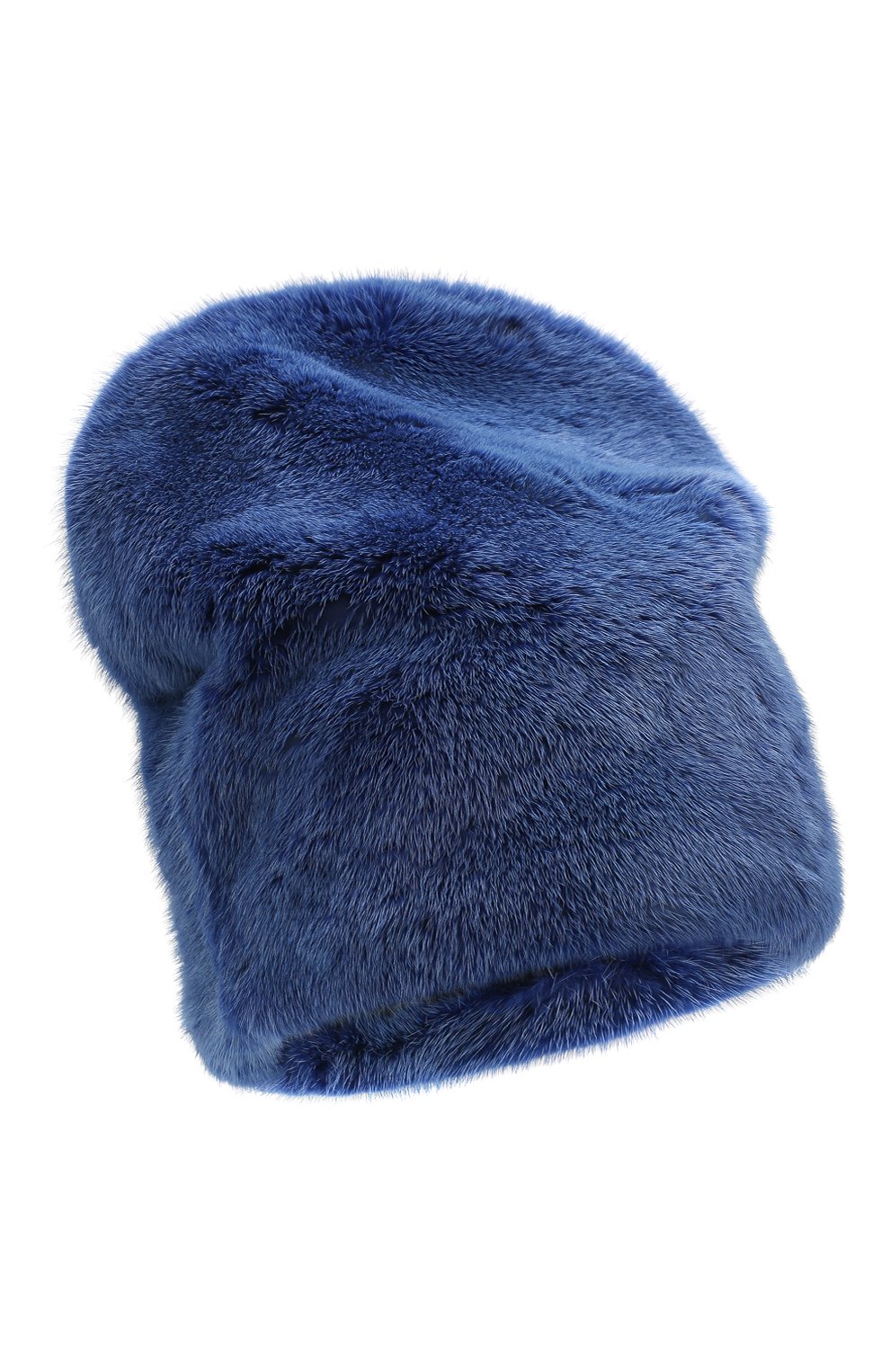 Женская шапка милли из меха норки FURLAND синего цвета, арт. 0178900110207600542 | Фото 1 (Материал: Натуральный мех)