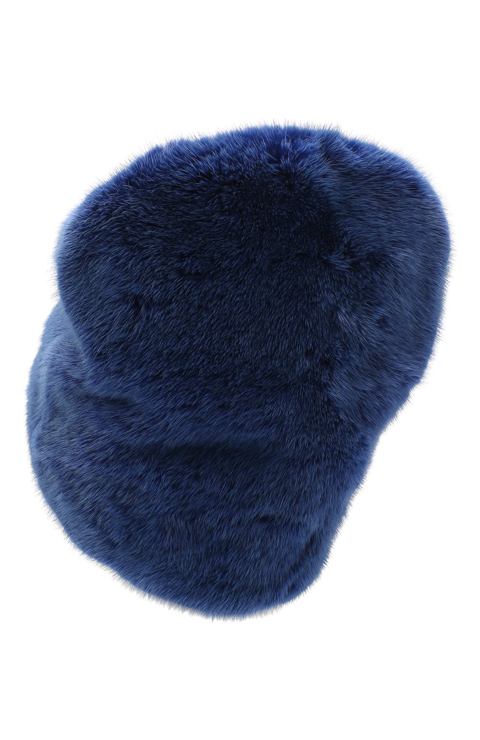 Женская шапка милли из меха норки FURLAND синего цвета, арт. 0178900110207600542 | Фото 2 (Материал: Натуральный мех)