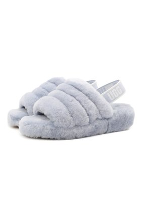 Женского домашние туфли fluff yeah slide UGG голубого цвета по цене 10350 руб., арт. 1095119_FHA | Фото 1 Женского домашние туфли fluff yeah slide UGG голубого цвета, арт. 1095119_FHA | Фото 1