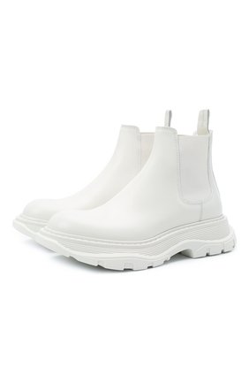 Женские кожаные челси ALEXANDER MCQUEEN белого цвета по цене 63700 руб., арт. 641837/WHZ8C | Фото 1 Женские кожаные челси ALEXANDER MCQUEEN белого цвета, арт. 641837/WHZ8C | Фото 1 (Материал внутренний: Натуральная кожа; Подошва: Платформа; Женское Кросс-КТ: Челси-ботинки; Каблук высота: Низкий)