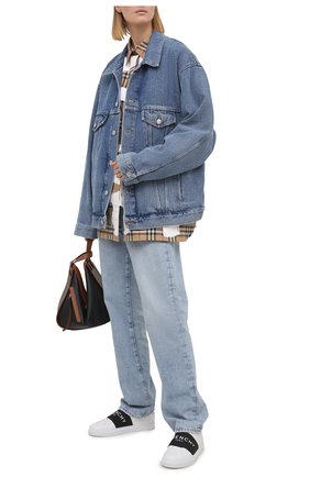 Женские кожаные кеды urban street GIVENCHY черно-белого цвета по цене 45800 руб., арт. BE0005E0DD | Фото 2 Женские кожаные кеды urban street GIVENCHY черно-белого цвета, арт. BE0005E0DD | Фото 2