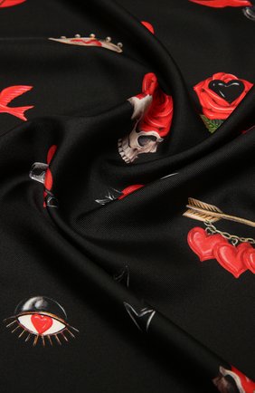 Женский шелковый платок ALEXANDER MCQUEEN черного цвета по цене 28450 руб., арт. 659334/3001Q | Фото 2 Женский шелковый платок ALEXANDER MCQUEEN черного цвета, арт. 659334/3001Q | Фото 2
