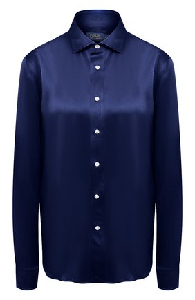 Женская шелковая рубашка POLO RALPH LAUREN синего цвета по цене 26100 руб., арт. 211798122 | Фото 1 Женская шелковая рубашка POLO RALPH LAUREN синего цвета, арт. 211798122 | Фото 1