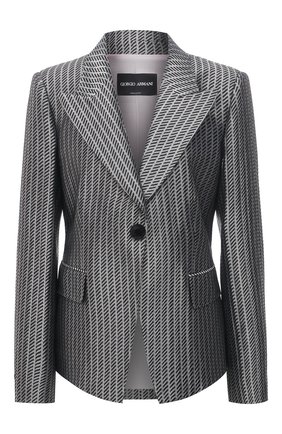 Женский жакет GIORGIO ARMANI серого цвета по цене 193500 руб., арт. 1SHGG0KP/T02A5 | Фото 1 Женский жакет GIORGIO ARMANI серого цвета, арт. 1SHGG0KP/T02A5 | Фото 1
