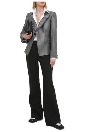 Женский жакет GIORGIO ARMANI серого цвета по цене 193500 руб., арт. 1SHGG0KP/T02A5 | Фото 2 Женский жакет GIORGIO ARMANI серого цвета, арт. 1SHGG0KP/T02A5 | Фото 2