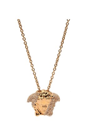 Женская кулон на цепочке medusa VERSACE золотого цвета по цене 44100 руб., арт. DG1I024/DJMX | Фото 2 Женская кулон на цепочке medusa VERSACE золотого цвета, арт. DG1I024/DJMX | Фото 2 (Материал: Металл)