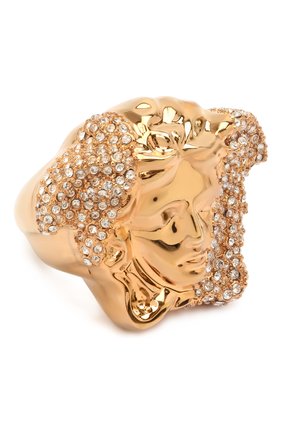 Женское кольцо medusa VERSACE золотого цвета, арт. DG5I026/DJMX | Фото 1 (Материал: Металл)