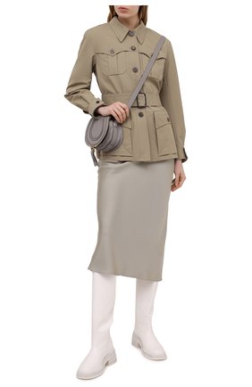 Женская хлопковая куртка CHLOÉ зеленого цвета по цене 177500 руб., арт. CHC21SVE04047 | Фото 2 Женская хлопковая куртка CHLOÉ зеленого цвета, арт. CHC21SVE04047 | Фото 2