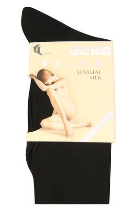Женские носки sensual silk FALKE черного цвета по цене 2440 руб., арт. 46288 | Фото 1 Женские носки sensual silk FALKE черного цвета, арт. 46288 | Фото 1