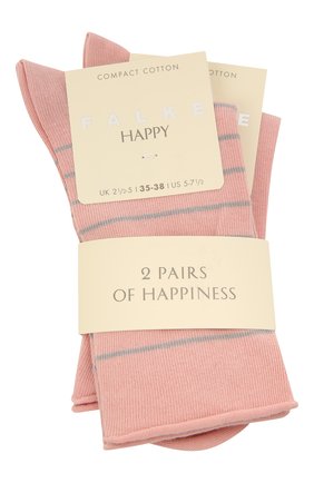 Женские хлопковые носки happy FALKE розового цвета по цене 1450 руб., арт. 46419 | Фото 1 Женские хлопковые носки happy FALKE розового цвета, арт. 46419 | Фото 1