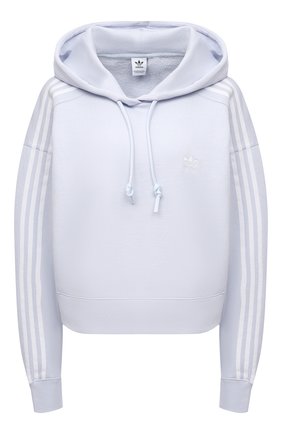 Женский хлопковое худи ADIDAS ORIGINALS голубого цвета по цене 4800 руб., арт. GN2893 | Фото 1 Женский хлопковое худи ADIDAS ORIGINALS голубого цвета, арт. GN2893 | Фото 1