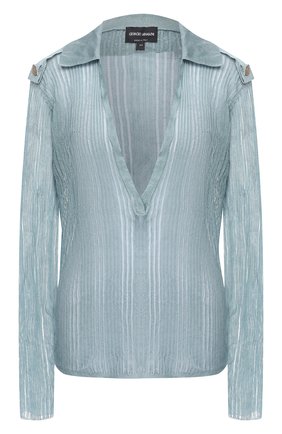 Женский пуловер GIORGIO ARMANI светло-зеленого цвета по цене 99500 руб., арт. 3KAM33/AM80Z | Фото 1 Женский пуловер GIORGIO ARMANI светло-зеленого цвета, арт. 3KAM33/AM80Z | Фото 1