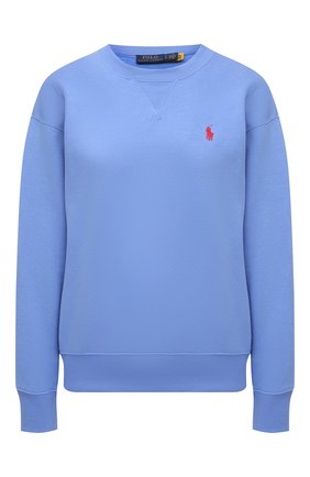 Женский хлопковый свитшот POLO RALPH LAUREN синего цвета по цене 14150 руб., арт. 211780304 | Фото 1 Женский хлопковый свитшот POLO RALPH LAUREN синего цвета, арт. 211780304 | Фото 1