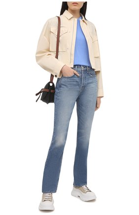 Женская хлопковая футболка POLO RALPH LAUREN синего цвета по цене 6825 руб., арт. 211734144 | Фото 2 Женская хлопковая футболка POLO RALPH LAUREN синего цвета, арт. 211734144 | Фото 2