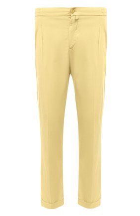 Мужские брюки KITON желтого цвета, арт. UFP1LACJ07T43 | Фото 1 (Материал внешний: Хлопок, Лиоцелл, Растительное волокно; Длина (брюки, джинсы): Стандартные; Стили: Кэжуэл; Случай: Повседневный; Региональные ограничения белый список (Axapta Mercury): RU)