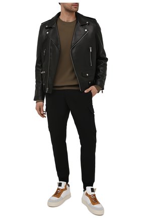 Мужские кожаные кеды GIORGIO ARMANI белого цвета по цене 62900 руб., арт. X2Z026/XM826 | Фото 2 Мужские кожаные кеды GIORGIO ARMANI белого цвета, арт. X2Z026/XM826 | Фото 2