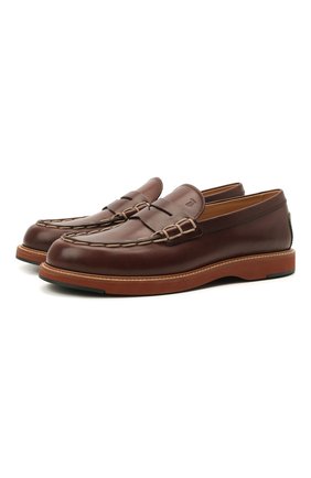 Мужские кожаные пенни-лоферы TOD’S коричневого цвета по цене 52800 руб., арт. XXM05E0EB60NHV | Фото 1 Мужские кожаные пенни-лоферы TOD’S коричневого цвета, арт. XXM05E0EB60NHV | Фото 1