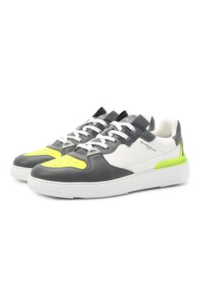 Мужские кожаные кеды wing GIVENCHY серого цвета по цене 57100 руб., арт. BH002KH0SN | Фото 1 Мужские кожаные кеды wing GIVENCHY серого цвета, арт. BH002KH0SN | Фото 1