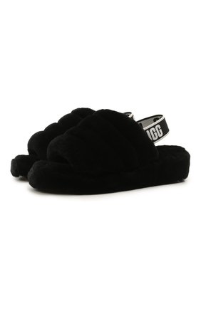 Женского домашние туфли fluff yeah slide UGG черного цвета по цене 10350 руб., арт. 1095119_BLK | Фото 1 Женского домашние туфли fluff yeah slide UGG черного цвета, арт. 1095119_BLK | Фото 1