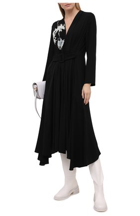 Женское шелковое платье GIORGIO ARMANI черного цвета по цене 372500 руб., арт. 1SHVA07S/T01WH | Фото 2 Женское шелковое платье GIORGIO ARMANI черного цвета, арт. 1SHVA07S/T01WH | Фото 2