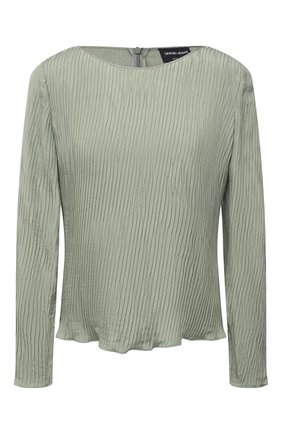 Женская шелковая блузка GIORGIO ARMANI светло-зеленого цвета по цене 99500 руб., арт. 1SHCCZ20/TZ799 | Фото 1 Женская шелковая блузка GIORGIO ARMANI светло-зеленого цвета, арт. 1SHCCZ20/TZ799 | Фото 1