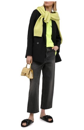 Женская хлопковая футболка BALENCIAGA желтого цвета по цене 49850 руб., арт. 641655/TJVF7 | Фото 2 Женская хлопковая футболка BALENCIAGA желтого цвета, арт. 641655/TJVF7 | Фото 2