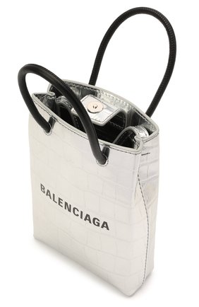 Кожаный чехол shopping для телефона BALENCIAGA серебряного цвета по цене 0 руб., арт. 593826/1S4EN | Фото 4 Кожаный чехол shopping для телефона BALENCIAGA серебряного цвета, арт. 593826/1S4EN | Фото 4 (Женское Кросс-КТ: Кожа iPhone)