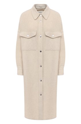 Женское шерстяное пальто ISABEL MARANT ETOILE кремвого цвета по цене 65100 руб., арт. MA0902-21P064E/F0NTIA | Фото 1 Женское шерстяное пальто ISABEL MARANT ETOILE кремвого цвета, арт. MA0902-21P064E/F0NTIA | Фото 1