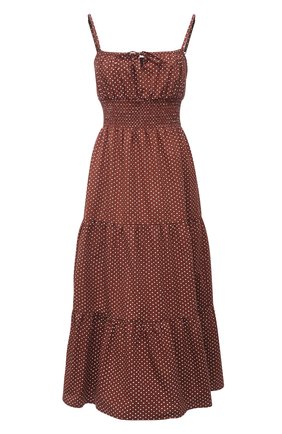 Женское хлопковое платье FAITHFULL THE BRAND коричневого цвета по цене 29550 руб., арт. FF1724-BDP | Фото 1 Женское хлопковое платье FAITHFULL THE BRAND коричневого цвета, арт. FF1724-BDP | Фото 1