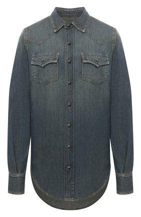 Женская джинсовая рубашка SAINT LAURENT синего цвета по цене 52000 руб., арт. 497526/Y880U | Фото 1 Женская джинсовая рубашка SAINT LAURENT синего цвета, арт. 497526/Y880U | Фото 1