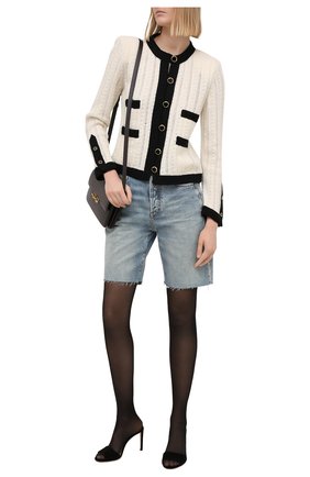 Женские джинсовые шорты SAINT LAURENT голубого цвета по цене 52000 руб., арт. 644079/YS862 | Фото 2 Женские джинсовые шорты SAINT LAURENT голубого цвета, арт. 644079/YS862 | Фото 2
