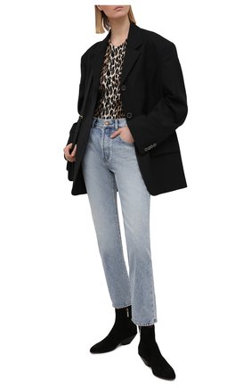 Женское боди из вискозы и хлопка SAINT LAURENT леопардового цвета по цене 93950 руб., арт. 646429/YAXS2 | Фото 2 Женское боди из вискозы и хлопка SAINT LAURENT леопардового цвета, арт. 646429/YAXS2 | Фото 2