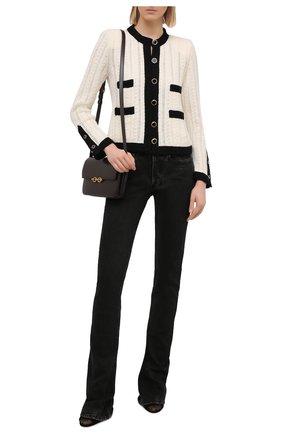 Женский шерстяной жакет SAINT LAURENT черно-белого цвета по цене 231500 руб., арт. 648421/YAWB2 | Фото 2 Женский шерстяной жакет SAINT LAURENT черно-белого цвета, арт. 648421/YAWB2 | Фото 2