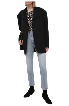Женские джинсы SAINT LAURENT голубого цвета по цене 62550 руб., арт. 648437/Y372Y | Фото 2 Женские джинсы SAINT LAURENT голубого цвета, арт. 648437/Y372Y | Фото 2