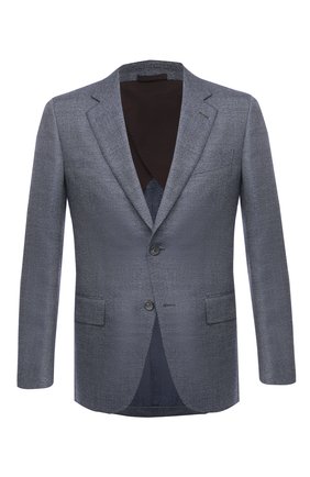 Мужской пиджак из кашемира и шелка ZEGNA COUTURE серо-голубого цвета по цене 409500 руб., арт. 906N26/10C2N0 | Фото 1 Мужской пиджак из кашемира и шелка ZEGNA COUTURE серо-голубого цвета, арт. 906N26/10C2N0 | Фото 1 (Материал внешний: Шерсть, Кашемир; Рукава: Длинные; Материал подклада: Хлопок, Купро; Длина (для топов): Стандартные; 1-2-бортные: Однобортные; Случай: Формальный, Коктейльный; Стили: Классический; Пиджаки М: Приталенный)