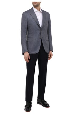 Мужской пиджак из кашемира и шелка ZEGNA COUTURE серо-голубого цвета по цене 409500 руб., арт. 906N26/10C2N0 | Фото 2 Мужской пиджак из кашемира и шелка ZEGNA COUTURE серо-голубого цвета, арт. 906N26/10C2N0 | Фото 2 (Материал внешний: Шерсть, Кашемир; Рукава: Длинные; Материал подклада: Хлопок, Купро; Длина (для топов): Стандартные; 1-2-бортные: Однобортные; Случай: Формальный, Коктейльный; Стили: Классический; Пиджаки М: Приталенный)