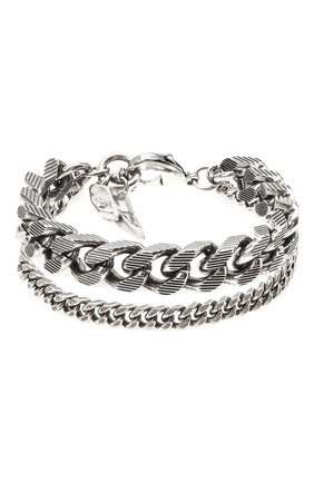 Мужской браслет ALEXANDER MCQUEEN серебряного цвета по цене 43150 руб., арт. 634061/J160Y | Фото 1 Мужской браслет ALEXANDER MCQUEEN серебряного цвета, арт. 634061/J160Y | Фото 1 (Материал: Металл)