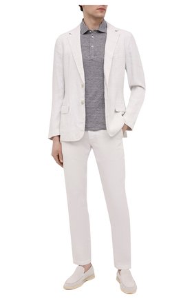 Мужские льняные брюки 120% LINO белого цвета, арт. T0M299M/0253/000 | Фото 2 (Материал внешний: Лен; Длина (брюки, джинсы): Стандартные; Случай: Повседневный; Стили: Кэжуэл)