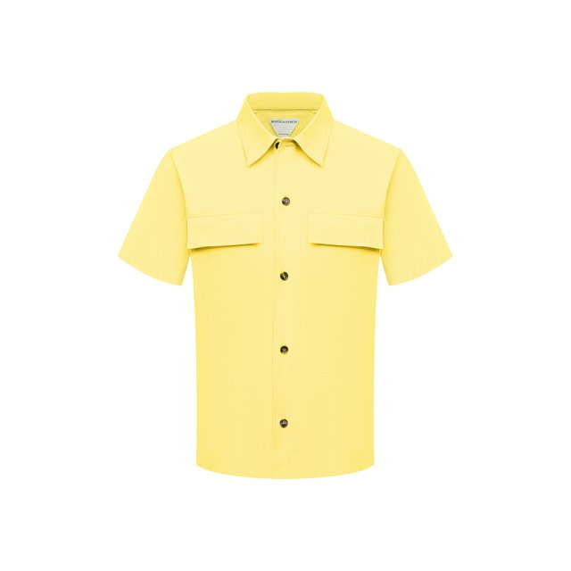 Хлопковая рубашка Bottega Veneta Жёлтый 652051/VKIX0 5553772