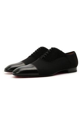 Мужские комбинированные оксфорды greggo CHRISTIAN LOUBOUTIN черного цвета по цене 66650 руб., арт. 1210982/GREGG0 FLAT | Фото 1 Мужские комбинированные оксфорды greggo CHRISTIAN LOUBOUTIN черного цвета, арт. 1210982/GREGG0 FLAT | Фото 1
