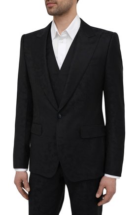 Мужской шерстяной костюм-тройка DOLCE & GABBANA синего цвета по цене 262500 руб., арт. GKEJMT/FJ2B4 | Фото 2 Мужской шерстяной костюм-тройка DOLCE & GABBANA синего цвета, арт. GKEJMT/FJ2B4 | Фото 2
