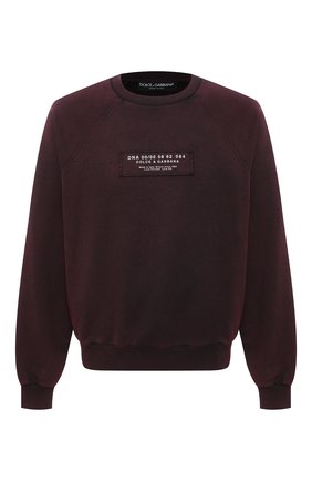 Мужской хлопковый свитшот DOLCE & GABBANA бордового цвета по цене 62650 руб., арт. G9UQ5Z/FU7DU | Фото 1 Мужской хлопковый свитшот DOLCE & GABBANA бордового цвета, арт. G9UQ5Z/FU7DU | Фото 1