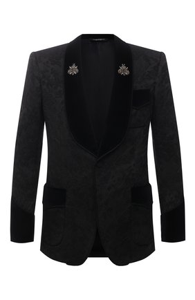 Мужской пиджак DOLCE & GABBANA черного цвета по цене 234000 руб., арт. G2003Z/FJRD9 | Фото 1 Мужской пиджак DOLCE & GABBANA черного цвета, арт. G2003Z/FJRD9 | Фото 1 (Материал внешний: Синтетический материал, Хлопок; Материал подклада: Шелк; Длина (для топов): Стандартные; Рукава: Длинные; 1-2-бортные: Однобортные; Случай: Вечерний; Стили: Классический; Пиджаки М: Приталенный; Одежда: Одежда)
