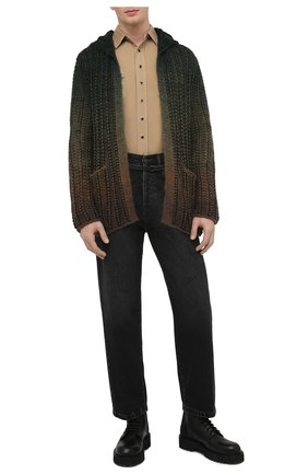Мужской кардиган SAINT LAURENT хаки цвета по цене 105000 руб., арт. 648517/YAWV2 | Фото 2 Мужской кардиган SAINT LAURENT хаки цвета, арт. 648517/YAWV2 | Фото 2